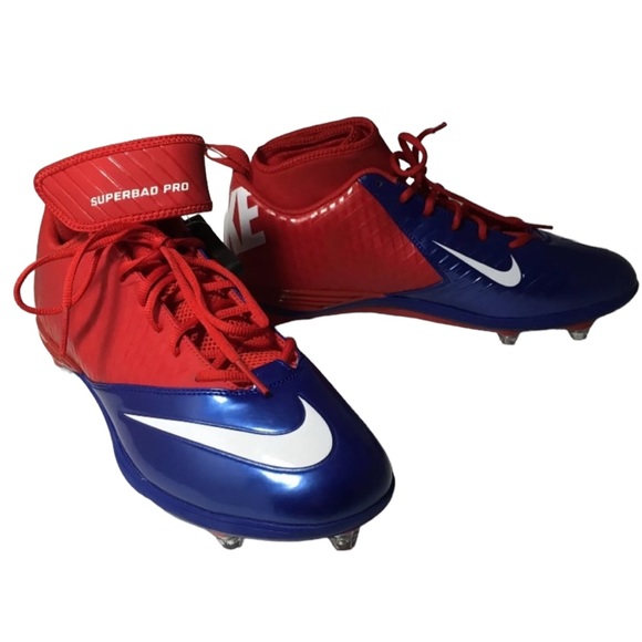 Nike Other - Nike  lunar Superbad red blue cleats